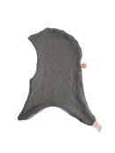 Wende-Schlupfmütze für Babys KU 43 - 48 aus Upcycling Seide & Kaschmir Olivgrün und Hellblau