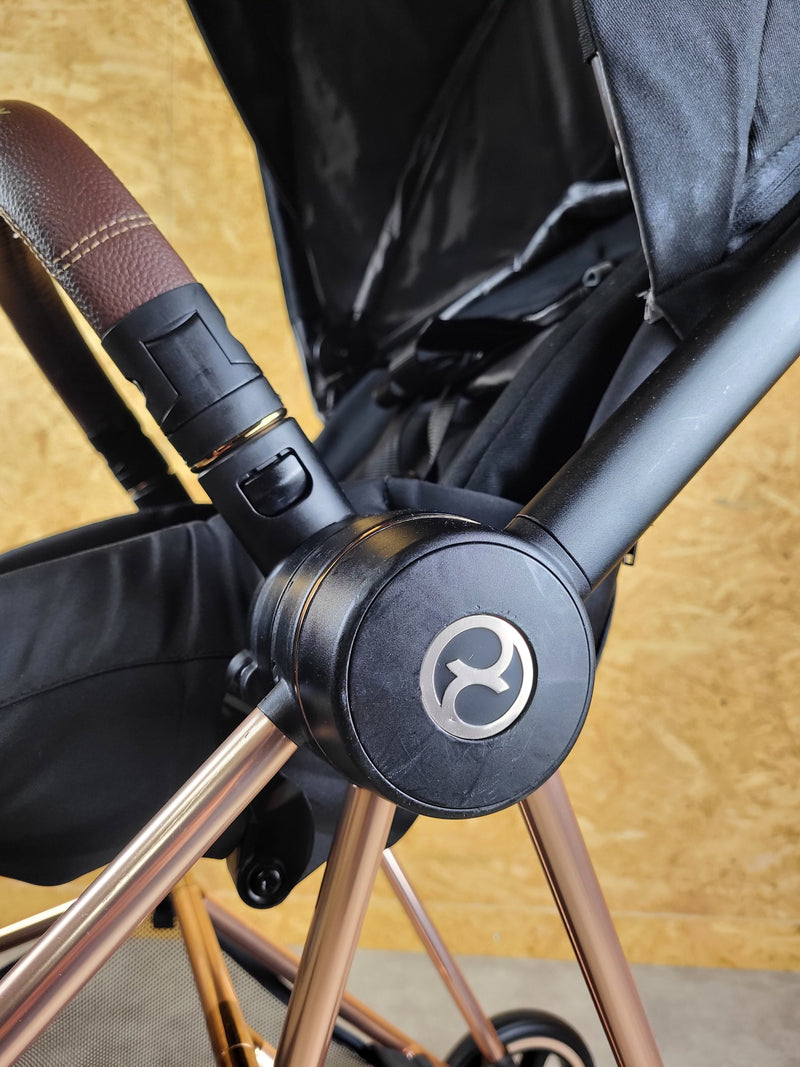 Cybex - Mios Kinderwagen (Sportsitz und Aufsatz Rosegold) - Schwarz in sehr gutem Zustand