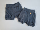 Kurze Hose Shorts für Kleinkinder86/92 & 98/104 aus 100 % Upcycling Merinowolle in Meeresblau