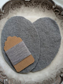 Knieflicken Wollwalk oval mit Merinogarn