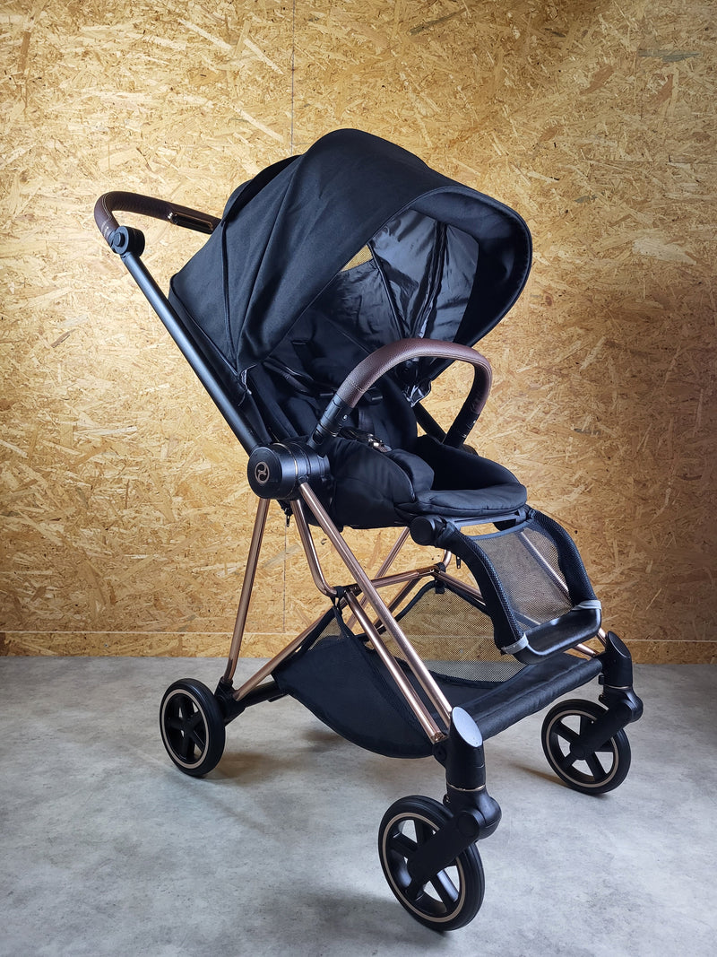 Cybex - Mios Kinderwagen (Sportsitz und Aufsatz Rosegold) - Schwarz in sehr gutem Zustand