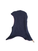 Wende-Schlupfmütze für Babys KU 43 - 48 aus Upcycling Seide & Kaschmir Rosa und Dunkelblau