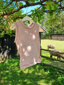 Oberteil Tanktop Pullunder Unterhemd 74/80 aus 100% Upcycling-Wolle in Zartrosa