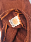 Oberteil Tanktop Pullunder Unterhemd 98/104 aus Upcycling Merinowolle in Rostbraun