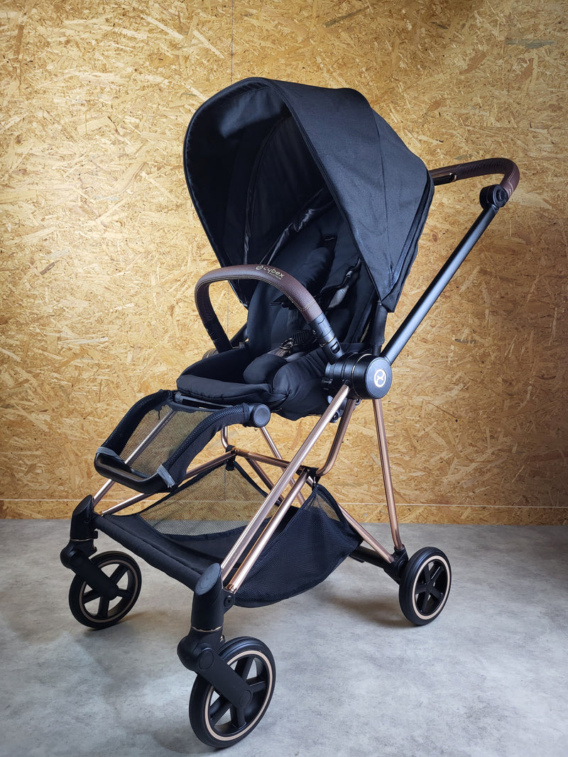 Cybex - Mios Kinderwagen (Sportsitz und Aufsatz Rosegold) - Schwarz in sehr gutem Zustand