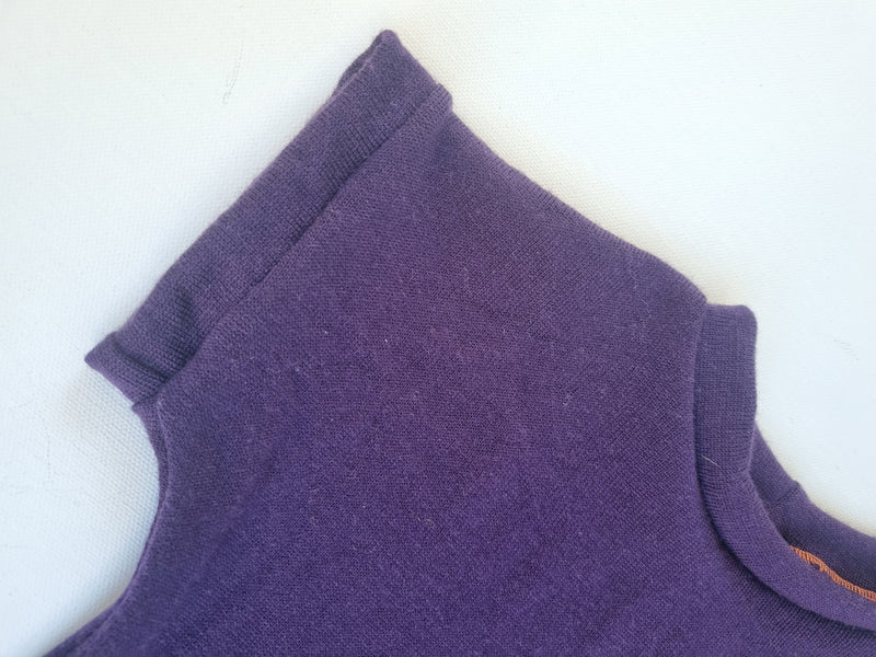 Unisex-Kleid Longshirt 98/104 aus Upcycling Merinowolle in Lila