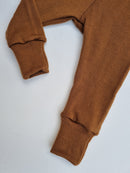 Growing pants for babies 74/80 made from upcycled wool in brown