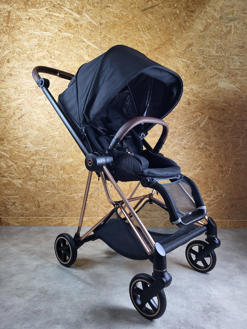 Cybex - Mios Kinderwagen (Sportsitz und Aufsatz Rosegold) - Schwarz in sehr gutem Zustand