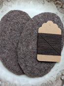 Knieflicken Wollwalk oval mit Merinogarn