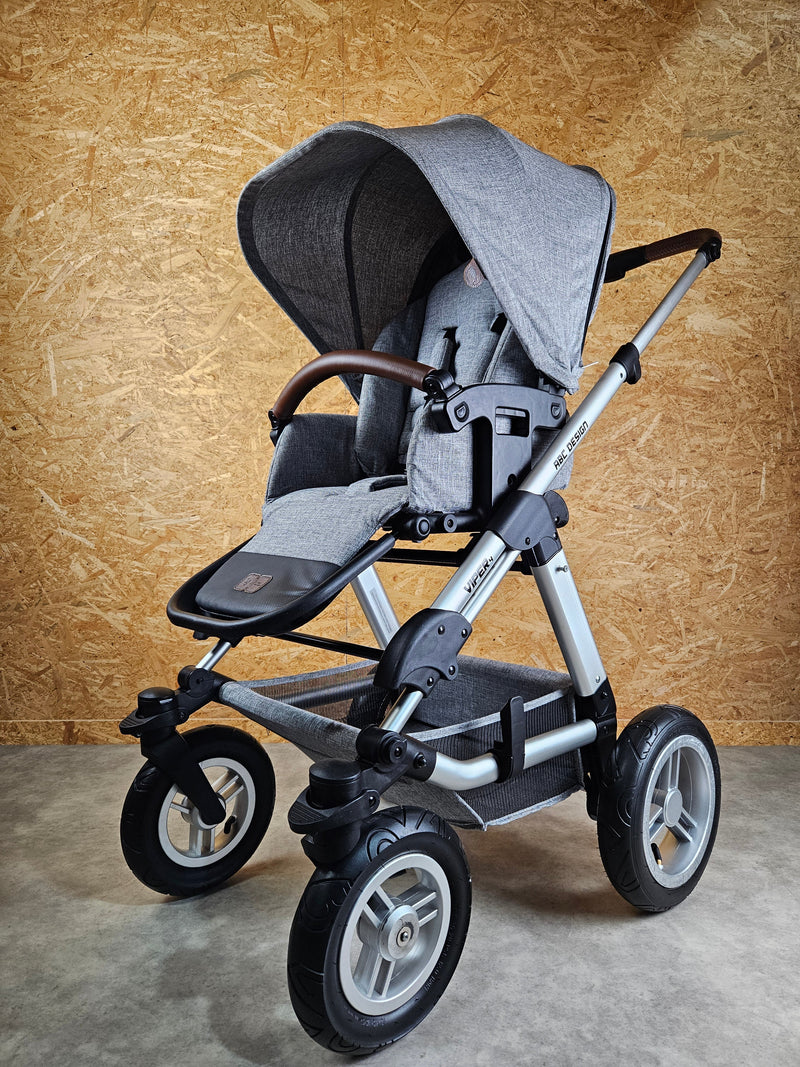 Abc Design - Viper 4 Kombikinderwagen (sportsitz und Liegewanne) - Grau in Gutem Zustand Kinderwagen 8