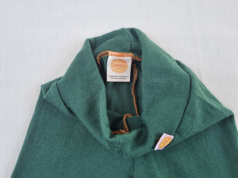 Leggings Kleinkinder 98/104 aus 100% Upcycling Wolle in Tannengrün