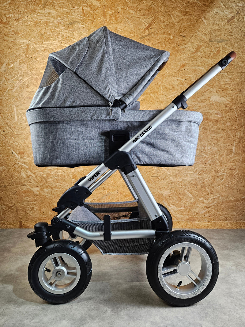 Abc Design - Viper 4 Kombikinderwagen (sportsitz und Liegewanne) - Grau in Gutem Zustand Kinderwagen 16