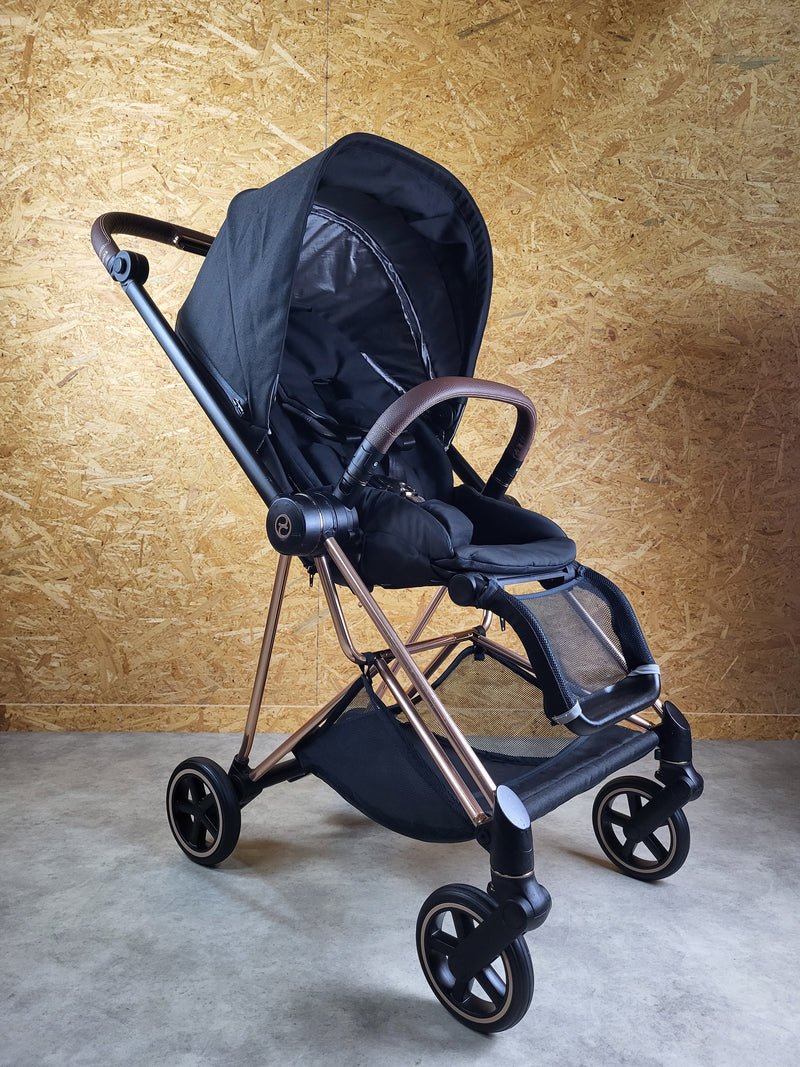 Cybex - Mios Kinderwagen (Sportsitz und Aufsatz Rosegold) - Schwarz in sehr gutem Zustand