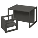 B-Ware Roba Kindersitzgruppe Sitzmöbel Set 3in1 Hocker Bank Tisch Anthrazit Kinder