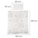 B-Ware Roba Komplettbettset Babybett Set Fox & Bunny Weiß 70x140cm Bettwäsche Matratze