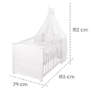 Roba Komplettbettset Babybett Set Fox & Bunny Weiß 70x140cm Bettwäsche Matratze B-Ware