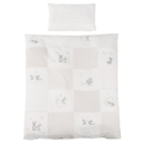 B-Ware Roba Komplettbettset Babybett Set Fox & Bunny Weiß 70x140cm Bettwäsche Matratze