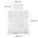 Roba Komplettbettset Babybett Set Fox & Bunny Weiß 70x140cm Bettwäsche Matratze B-Ware