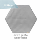 B-Ware Roba Laufgitter 6 Eckig Spielgitter Laufstall Babystall Babygitter Grau Weiß768