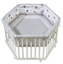 Roba Laufgitter Adam & Eule Laufstall 6 Eckig Krabbelgitter Weiß Siehe Text/Foto B-Ware