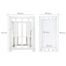 Roba Stubenbett Babybett Beistellbett Woodland Buddies Weiß Pastellgrün B-Ware