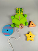 Eichhorn Holzspielzeug Set - Drahtlabyrinth & Nachzieh-Schildkröte, gut