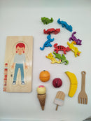 Holzspielzeug Set – Anatomie Puzzle, Jaques of London Katzen & Lebensmittel