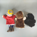  Handpuppen Set - Bär, Igel, König - 3er Set