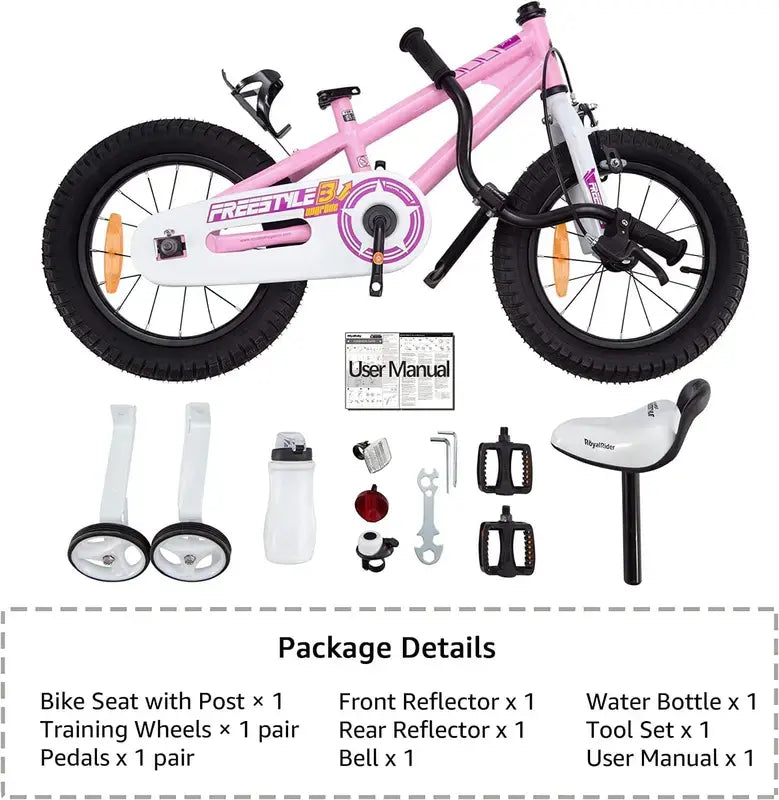 B-Ware Royal Baby Freestyle Kinderfahrrad Jungen Mädchen Rosa 14 Zoll Siehe Text/Foto