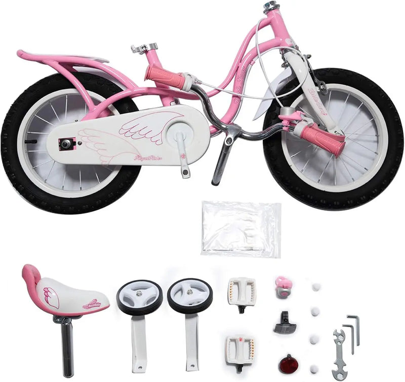 B-Ware Royal Baby Little Swan Kinderfahrrad Mädchen Fahrrad Stützräder 18 Zoll Rosa