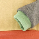 kronjuwel Wollpullover 104/110 hellgelb grau pastell Upcycling