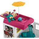 B-Ware Schleich Pferdeanhänger Set Pferdetransporter Wohnmobil Koppel Zubehör Spielzeug