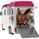 B-Ware Schleich Pferdeanhänger Set Pferdetransporter Wohnmobil Koppel Zubehör Spielzeug