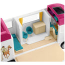 B-Ware Schleich Pferdeanhänger Set Pferdetransporter Wohnmobil Koppel Zubehör Spielzeug