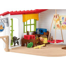 B-Ware Schleich Tierhotel Spielhaus Tierunterkunft Tiere Zubehör Stall Zaun Farm World