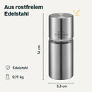 B-Ware Silberthal Muskatmühle Gewürzmühle Muskatnussmühle Finecut Edelstahlbehälter