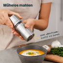 B-Ware Silberthal Muskatmühle Gewürzmühle Muskatnussmühle Finecut Edelstahlbehälter