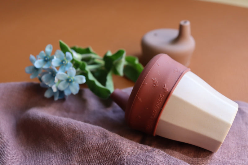 BY LILLE VILDE – TRINKLERNAUFSÄTZE "SIPPY LIDS" (TERRA & CREAM)