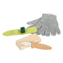 B-Ware Small Foot Schnitzmesser Set Messer Block Handschuhe Holz Outdoor Kinder Grün