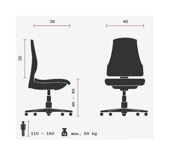 Topstar Kinderschreibtischstuhl Kinderstuhl Drehstuhl Maxx Kid Herzchen Pink B-Ware