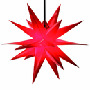 B-Ware Sterntaler Roter Kunststoff Stern Jumbo Für Außen 18 Zacken Weihnachtsstern Deko