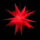 B-Ware Sterntaler Roter Kunststoff Stern Jumbo Für Außen 18 Zacken Weihnachtsstern Deko