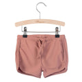 Little Hedonist unisex swim shorts made of recycled polyamide, in Burlwood Pink