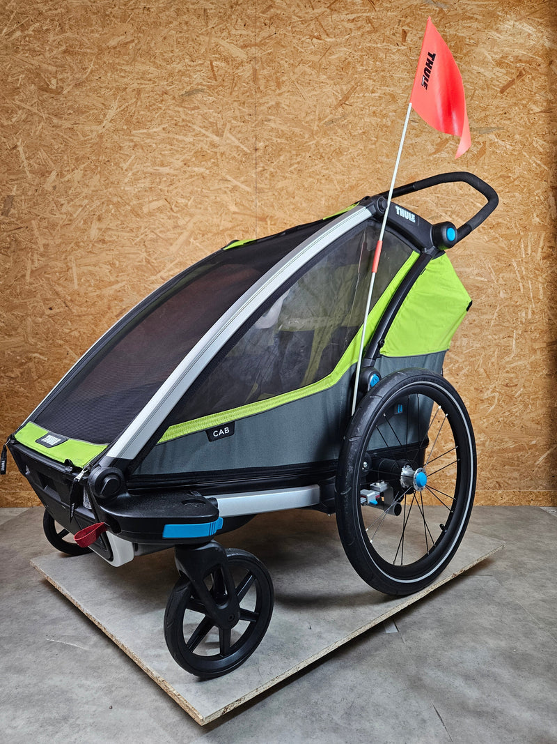 Thule - Cab 2 Fahrradanhänger - Grün in sehr Gutem Zustand 4