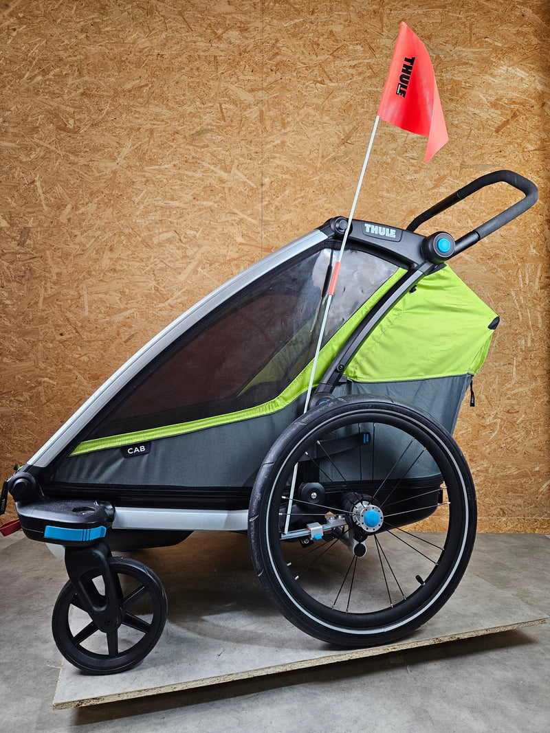 Thule - Cab 2 Fahrradanhänger - Grün in sehr Gutem Zustand 5