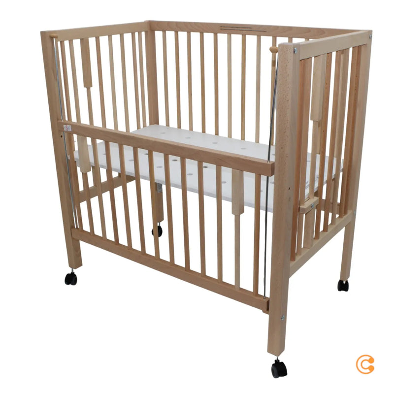 B-Ware Ti Ssi Beistellbett Bett Maxi Boxspring Rollen Bett Verschlussgitter Natur Braun