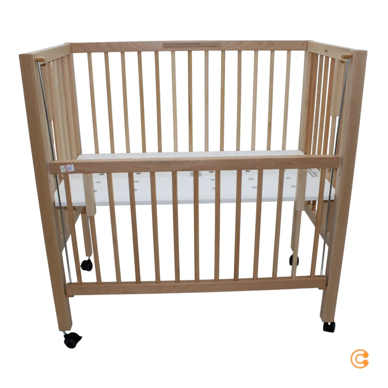 B-Ware Ti Ssi Beistellbett Bett Maxi Boxspring Rollen Bett Verschlussgitter Natur Braun