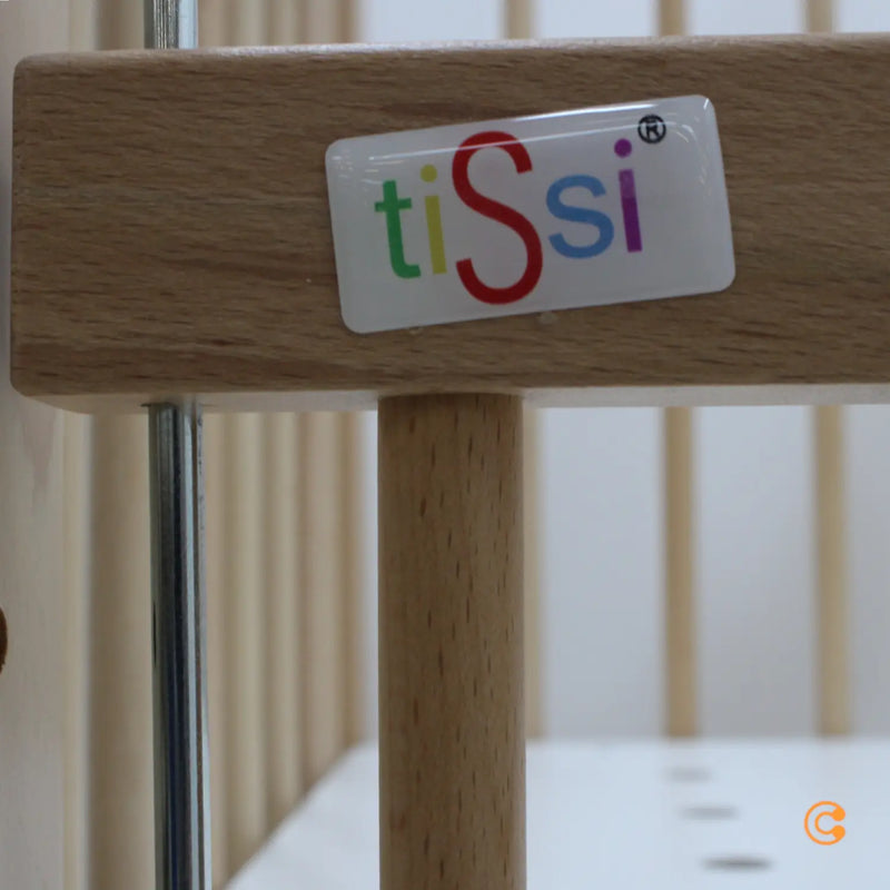 B-Ware Ti Ssi Beistellbett Bett Maxi Boxspring Rollen Bett Verschlussgitter Natur Braun