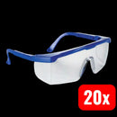 B-Ware Univet Bügelbrille Schutzbrille Kinder Klar Blau Seitenschutz 20 Stück658