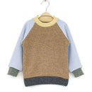 kronjuwel Kaschmirpullover 86/92 hellbraun hellblau Upcycling